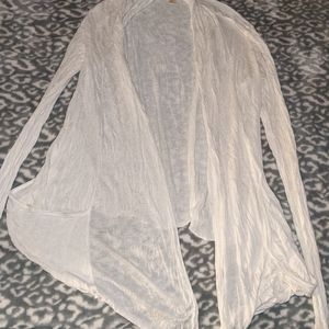 Ambiance sheer oversized wrap shirt